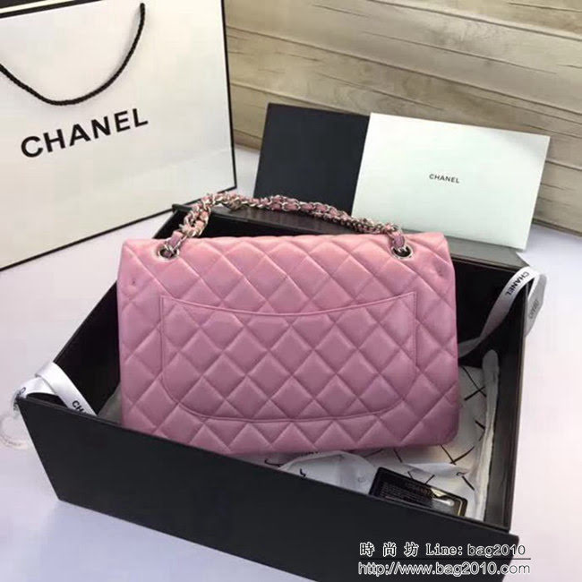 香奈兒CHANEL 升級版A1113全新經典小羊皮金銀鏈條單肩斜挎包 DSC1760